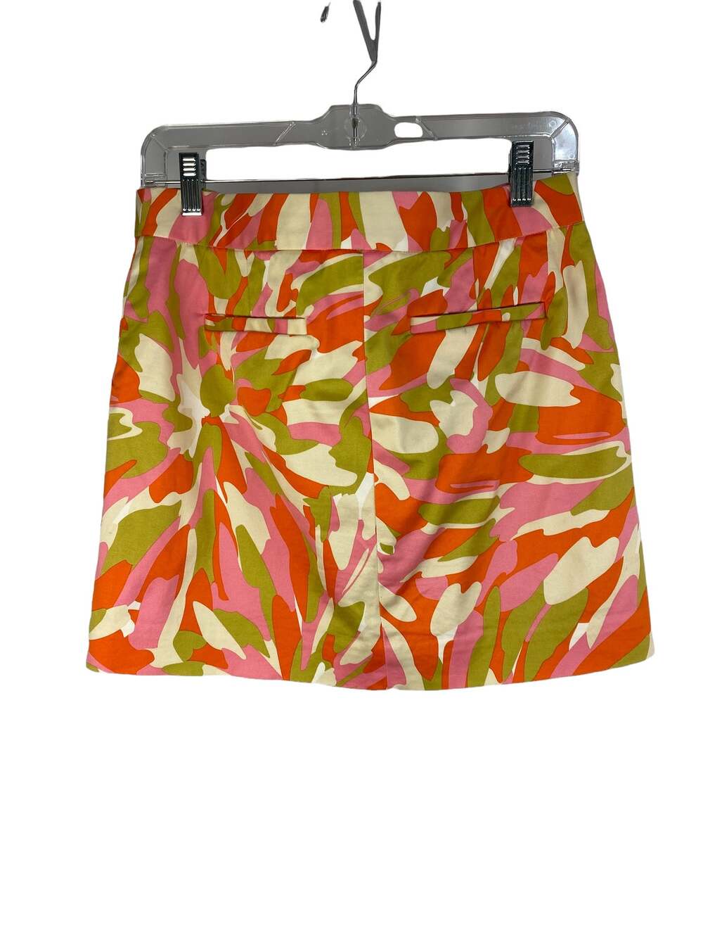 J. Crew Pink, Orange & Green Camo Mini Skirt Size 6 EUC
